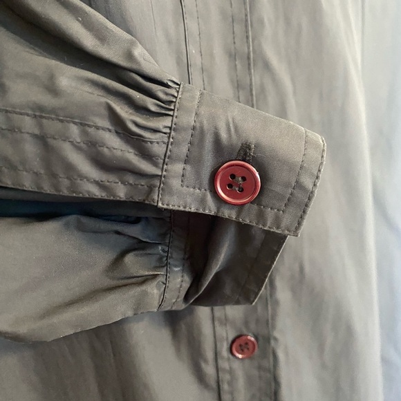 Vtg Ports International Long Maxi Button Dress Trench‎ Coat Rain Jacket Size XL - Picture 4 of 9